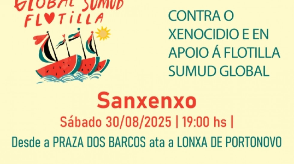 Colectivos de Sanxenxo convocan una marcha contra el genocidio en Gaza