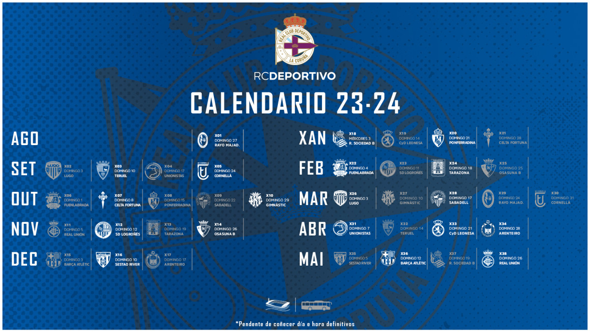 Calendario Depor 23 24